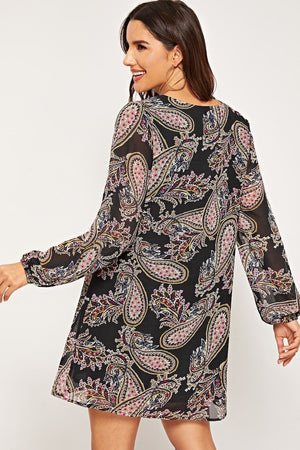 Karen Black Print Dress