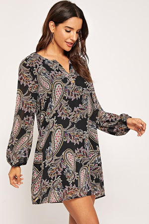 Karen Black Print Dress