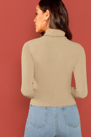 Turtle Neck Long Sleeve Top